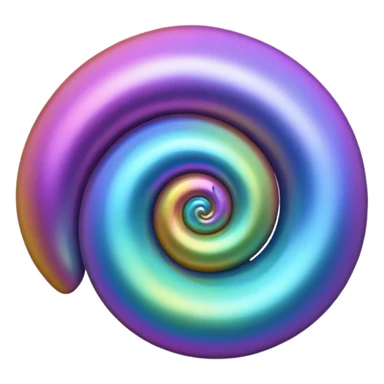 colorful shell swirl sticker