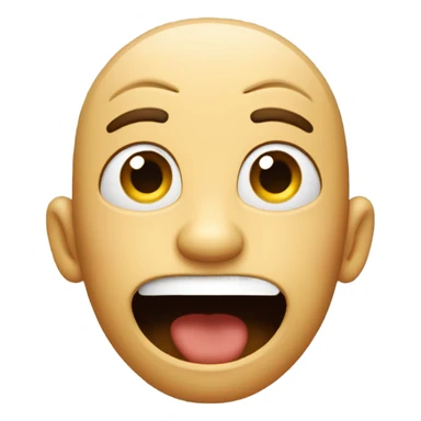 an emoji who is schoked. He has hands on head and open mouth. HIs eyes are open  sticker