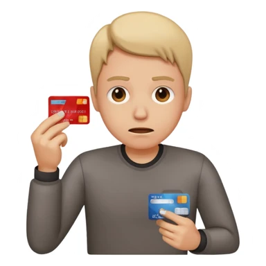 person sweating paying bank fees 💳 sticker