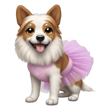 Dog wearing tutu sticker