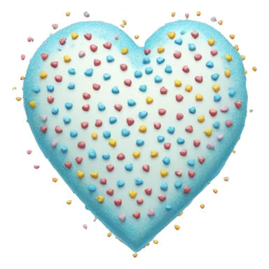 light blue heart with sprinkles  sticker