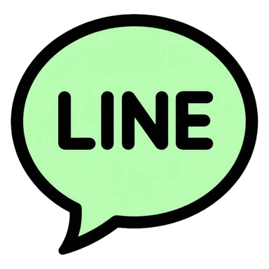 Line messaging app logo, speech bubble with LINE text sticker