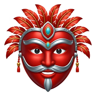 kırmızı karnaval maskesi sticker