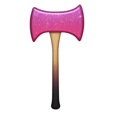 Pink ombré glitter axe  sticker