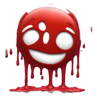 Red paint splash splatter dripping sticker