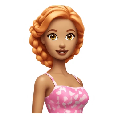 Beautiful Barbie ginger sticker