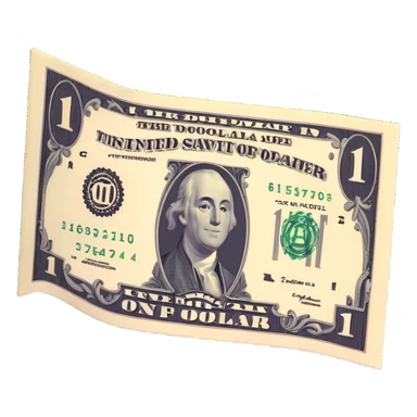 1 dollar bill sticker