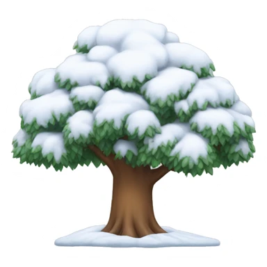 Tree with white snow on top sticker