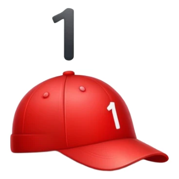 empty red cap with number “1” on it sticker
