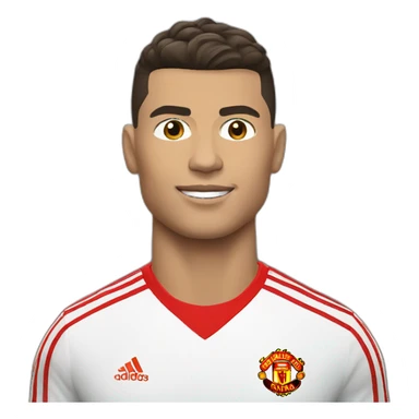 Ronaldo in uniform of Man Utd sticker