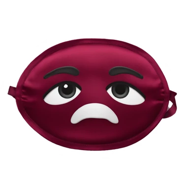 Bordeaux red silk eye mask sticker