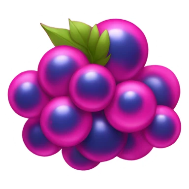 Hot pink clusters of glittery blueberries  sticker