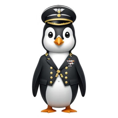 Penguin in prussian military uniform sticker