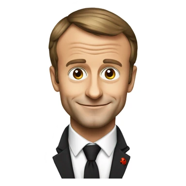 emmanuel macron as ladybug sticker