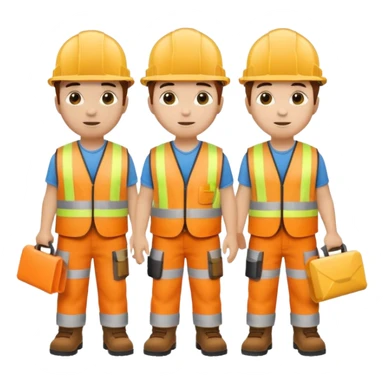 20 tiny construction workers sticker