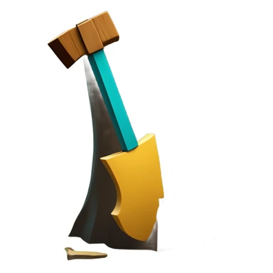 a roblox figure chopping a tree sticker