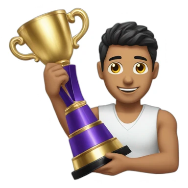 carlos alcaraz with throphy sticker