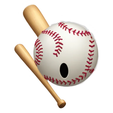BASEBALL AND BAT sticker