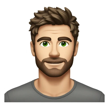 Zac efron with green eyes and middle stubble beard  sticker
