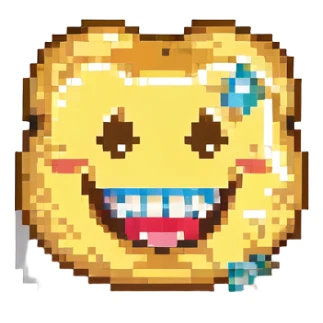 smiling emoji with a missing tooth sticker