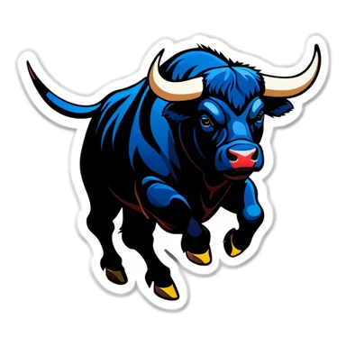 Black bull sticker