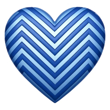 blue heart with a chevron pattern sticker