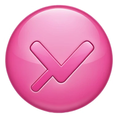 a pink glossy checkmark emoji sticker