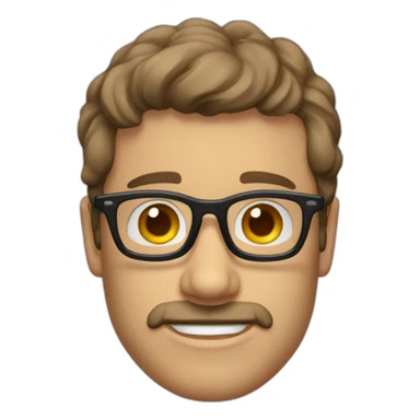 Jack rusell con lentes sticker