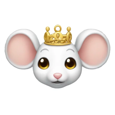 Mouse with angel ring on head sticker