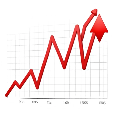 short red descending down graph sticker