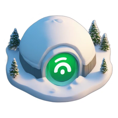 Spotify logo on top of igloo sticker