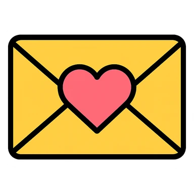 love letter icon sticker