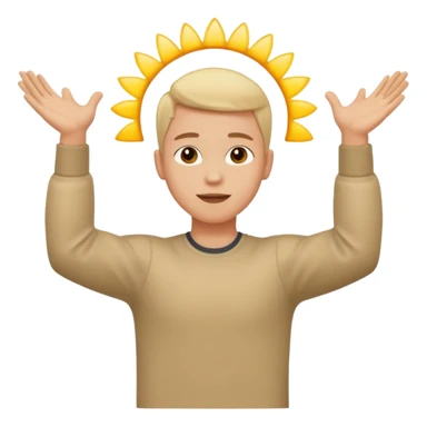 A person with the arms opened and extended sticker