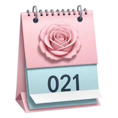 un calendrier avec une date entourée. Tons pink/rose sticker