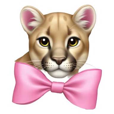 puma with pink bow sticker
