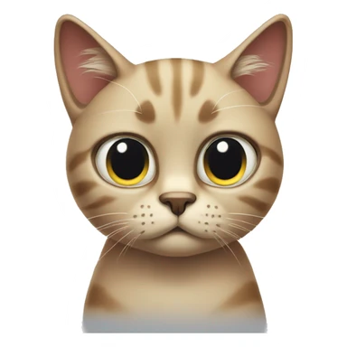 Cat with a concerned expression sticker