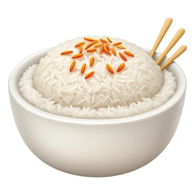  pure white rice, bowl is white only white color sticker