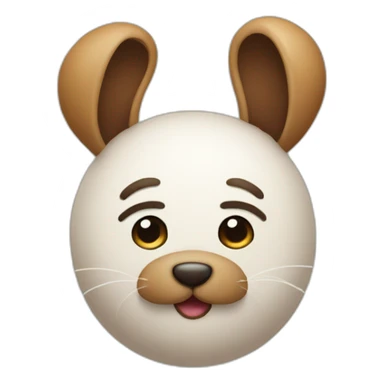 two buns with two dots in the center sticker