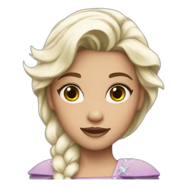 a girl with elsa costume sticker