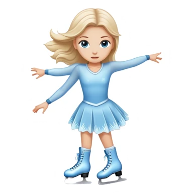 Patinaje chica blanca sticker