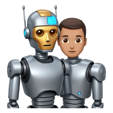 Robot killing a man sticker