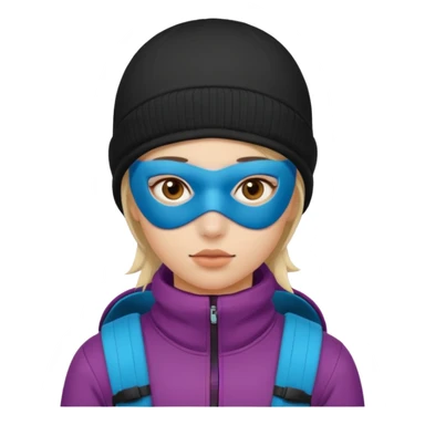 girl in ski mask  sticker
