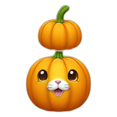 Lapin dans une citrouille sticker