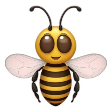 Bee with hearts for eyes sticker