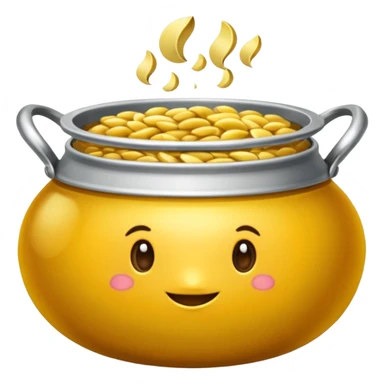 haz una olla de comida llena de lingotes de oro sticker
