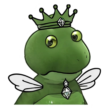 Fancy mint green queen bee with diamond jewelry, rhinestone embellishments, and glitter sparkles sticker