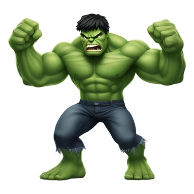 Incredible Hulk smashing sticker