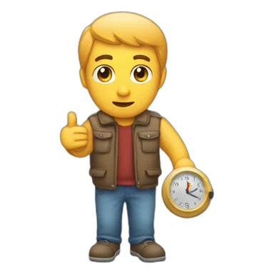 Personne qui regarde sa montre désespéré sticker