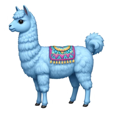 llama azul sticker