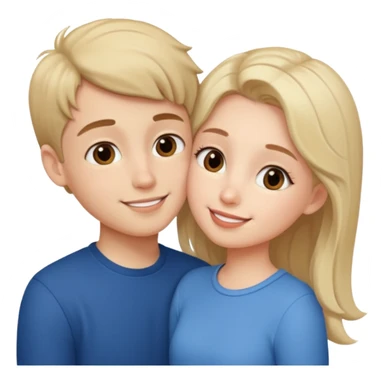 A Cute boy kissing a cute girl sticker